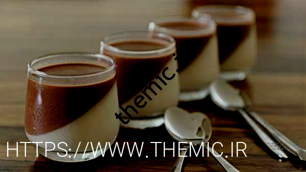 زرز تهیه دسر شیری دو رنگ دسر دو رنگ